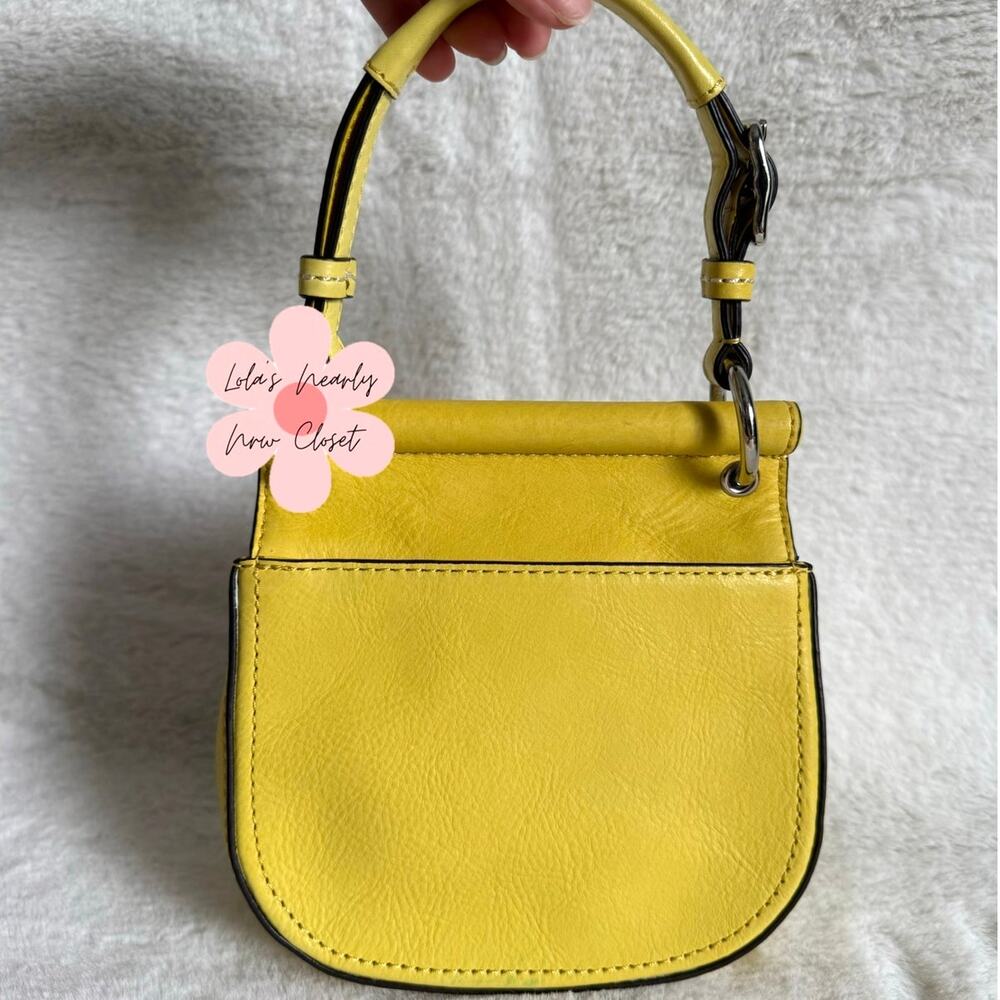 y2k COACH Legacy Yellow Top Handle Crossbody - Picture 3 of 10